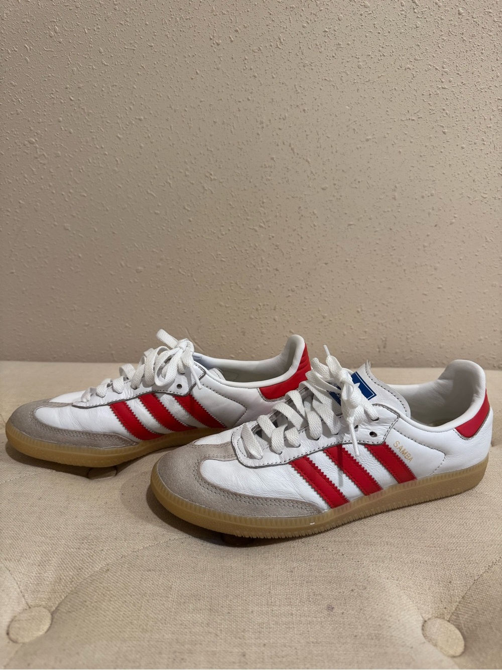 Adidas Samba OG Sneakers with Red Stripes Gum Sole 6